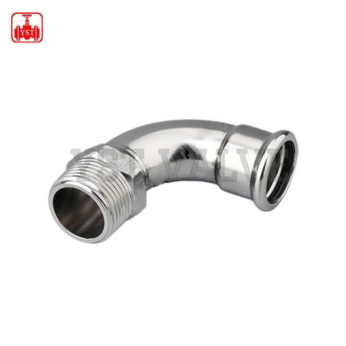 90° Single Press Elbow Male End